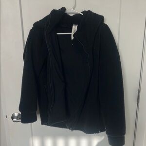 Fabletics Cozy Black Fleece Jacket
